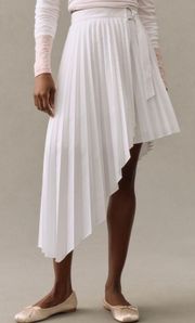 Maeve Pleated Asymmetrical Wrap Skirt, Size 6