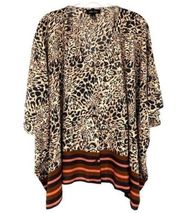 Melissa Paige Leopard Print Kaftan Blouse