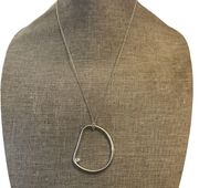 Lopsided Hoop Pendant Necklace