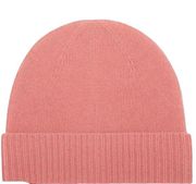 Uniqlo Pink Ribbed Cashmere Beanie