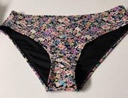 Forever 21 Floral bathing suit bottom 2 x with hygeinic Liner