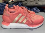 Adidas Pink And Gold Swift Run Sneakers