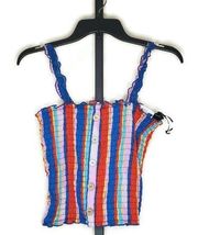 Liberty Love Multi Color Striped Accordion Crop