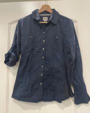 Navy Blue Button Down Long Sleeve