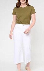 NYDJ HR Major White Wide Leg Capri Jeans in Cool Embrace -18W Petite