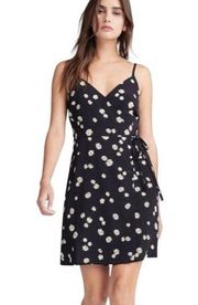 Sanctuary Wrap It Up Floral Tank Wrap Dress In Black Daisy Chain Size XS New