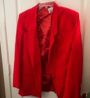 Leslie Fay red velvet jacket 16