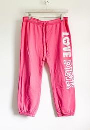 PINK - Victoria's Secret Victoria’s Secret PINK Cropped Joggers Barbie Pink