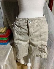 Style and Co Khaki Faux Cargo Shorts