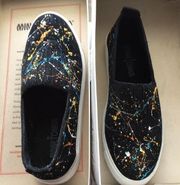 New Minnetonka Spray painted Slip on Sneakers 6