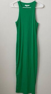 Good American Kelly Green Midi Dress Size: 1