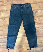 Uniqlo jeans gray factory distressed denim jeans