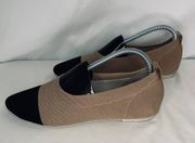 Knit Flat Women's EU 39 US 8 Shoe Bloom Black/Latte Knit Point Toe