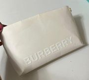 Pre‎ loved Burberry white cosmetic make up bag 8 inches