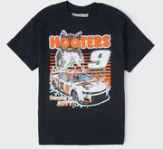 Hooters Black Racecar Short Sleeve T-shirt NWT!