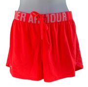 Under Armour  heat gear Loose Fit Neon orange running shorts