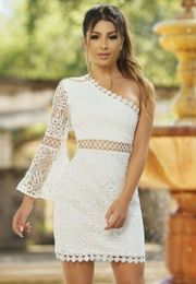 White One Shoulder Dress