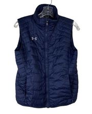 Under Armour UA Storm 2 Vest ColdGear Puffer Blue Packable Magzip Womens Sz XS