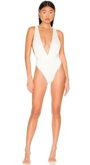 Tularosa Seashell Maillot One Piece Off White Womens Size  Small