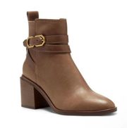 Louise et Cie Womens 6.5 Uzma Leather Bootie in Palo Santo Brown NEW