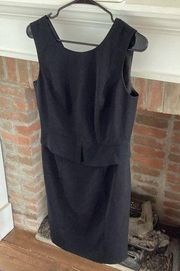 𝅺NWT Limited Black Peplum Fitted Pencil Dress size 6