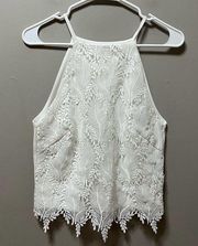Bishop + Young Into The Sunset Crochet Tank in White size S‎