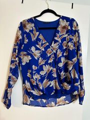 Blue Floral Blouse 