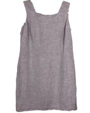 Rafaella Purple Linen Sleeveless Lined Midi Summer Dress Size: 12