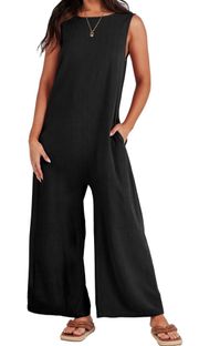 Black Sleeveless Jumpsuit 