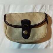 Dooney & Bourke Tan Small Wristlet bag wallet missing wrist strap GUC