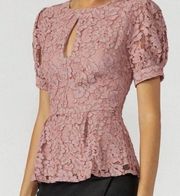 New Adelyn Rae - Doreen lace Blouse size small plush pink