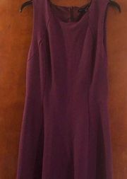 White House Black Market purple fit and flare dress size medium