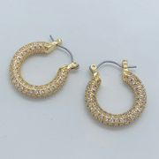 LC Lauren Conrad Gold Tone  Hoop Earrings, size 1”