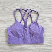 JoyLab Womens Sports Bra Size Medium Lilac Purple Criss Cross Back