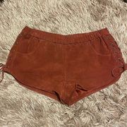 Tobi Brown Genuine Leather Shorts