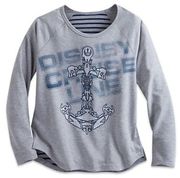 Disney  Cruise Line Star Wars Anchor Grey Long Sleeve Tee Size L