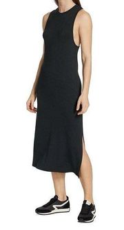 Rag & Bone Black Sleeveless Tank Midi Dress Slit Side Jersey Size Medium