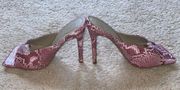 pink snake print heels Size 7