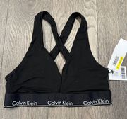 Calvin Klein Black Racerback Lightly lined Bralette