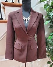 Moda International Women's Polyester Long Sleeve Single Breasted Jacket Blazer 2