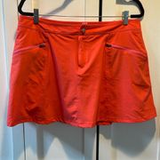 Title Nine Coral Skort with Front Zipper Pockets Size 12