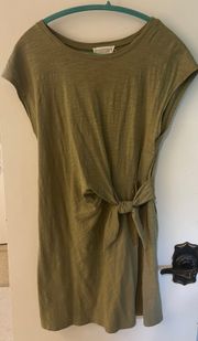 Boutique Olive Green Wrap Dress