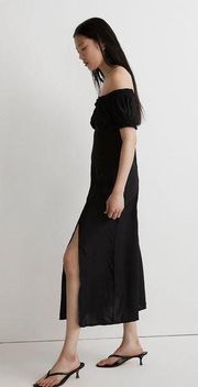 Charlotte Silk Maxi Dress in Black Size S