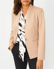 Ann Taylor The Cutaway Blazer Tan Beige Camel Brown NWOT 8