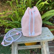 Christian Dior Beaute Light Pink Drawstring Pouch. New with Box!