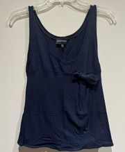 Emporio Armani navy blue tank with bow accent size 4