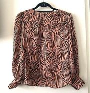 GALLERY Printed Blouse‎ NWT