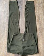 Align High Rise 25” Dark Olive Size 2 NWOT