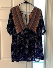 Davi&Dani top bohemian size1XL beautiful floral