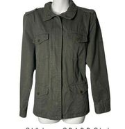 Sky and Sparrow Military Style Jacket Olive Green Zip Up Women Size Medium